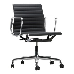 Vitra - EA 117 Alu Chair Bürostuhl poliert Leder
