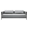 Softline - Madison - Canapé-lit - clair gris/étoffe Felt Melange 620/PxHxP 209x75x95cm/structure noir