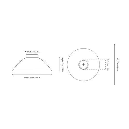 ferm LIVING - Hoop Shade - Lampenkap - Strichzeichnung