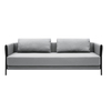 Softline - Madison Sofa Bed - light grey/fabric Felt Melange 620/WxHxD 209x75x95cm/black base