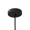 ferm LIVING - Socket Pendant Low Pendelleuchte - schwarz/pulverbeschichtet/Baldachin schwarz/Stoffkabel schwarz/H 10cm/Ø 7.5cm/50Hz