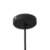 ferm LIVING - Socket Pendant Low Pendelleuchte - schwarz/pulverbeschichtet/Baldachin schwarz/Stoffkabel schwarz/H 10cm/Ø 7.5cm/50Hz
