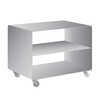 müller möbelfabrikation - Mobile Line R 103N - Caisson mobile  - argent RAL 9006/satiné mat/sur roulettes transparentes/60x45x40cm