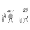 Vitra - Eames Wire Chair DKR - Chaise 43cm - dessin au trait