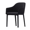 Vitra - Softshell Chair - Conferentiestoel - zwart/stof palno nero met naad/onderstel plastik zwart basic dark/met viltgeleiders