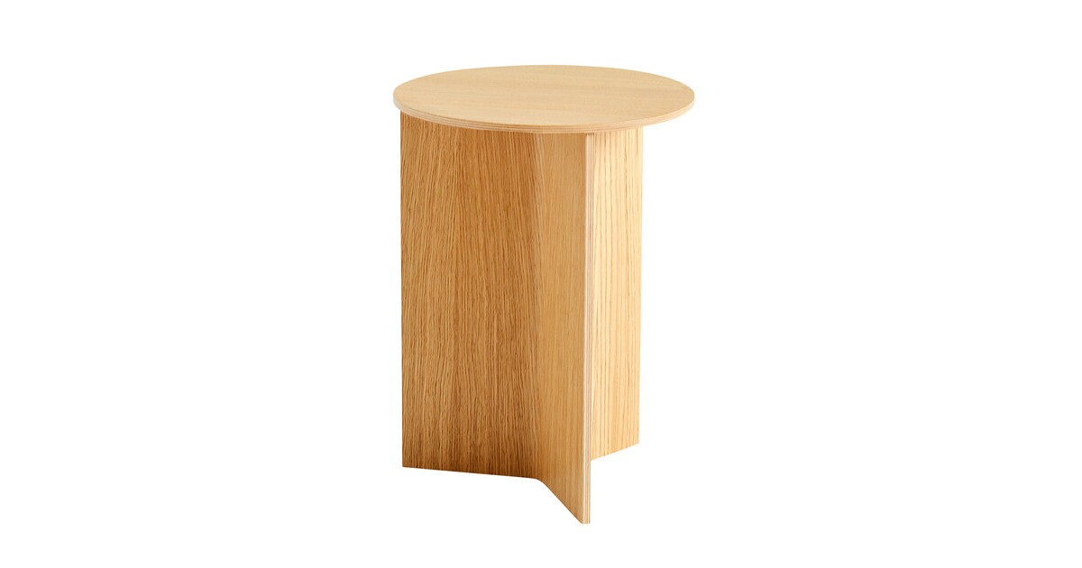 HAY Slit Side Table Wood Round H47cm | AmbienteDirect