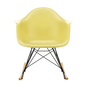 Vitra - Eames Plastic Armchair RAR RE schommelstoel zwart gouden esdoorn