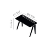 Tom Dixon - Slab Individual - Bureau S - dessin au trait