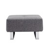 Innovation - Supremax D.E.L. kruk / voetenbank - antraciet/stof Dess. 563 Charcoal Twist