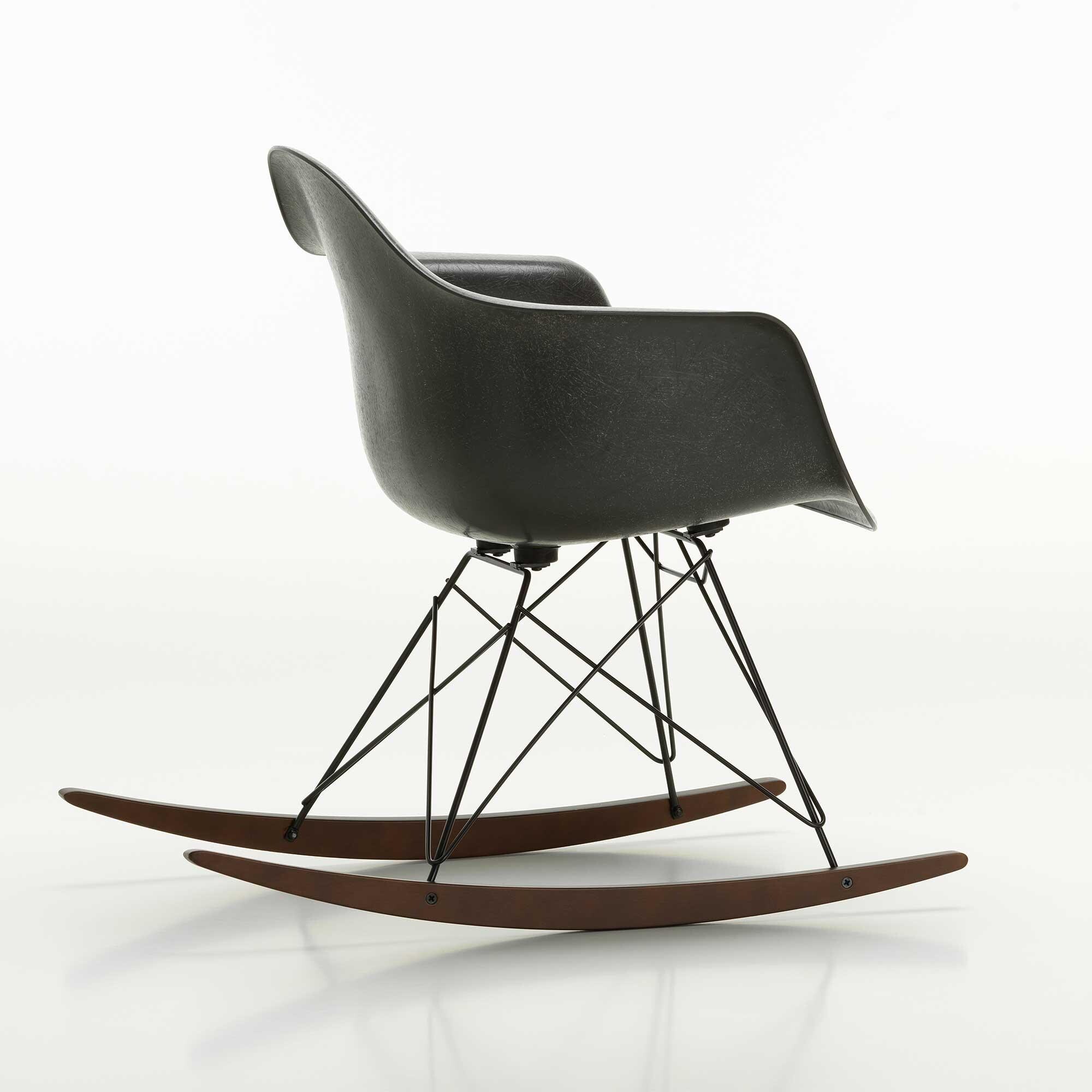eames fiberglass armchair rar rocking chair black base