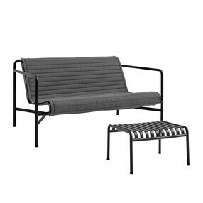 HAY - Palissade Garden Set Lounge Sofa with Quilted Cushion + Ottoman