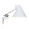 Louis Poulsen - NJP LED Wall Lamp - white/powder coated/2700K/529lm/short arm/LxWxH 14.9x6.3x22cm