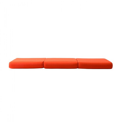 Softline - Bingo Folding Mattress / Side Table - orange/fabrics felt 624/LxWxH 195x65x36cm/with small table