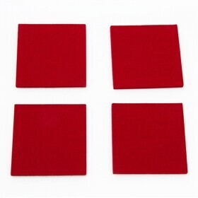 HEY-SIGN - Set de 4 dessous-de-verre carrés 9x9cm