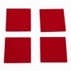 Hey-Sign - Hey-Sign Glasuntersetzer 4er Set - rot / 9x9cm/Filz/H 5mm