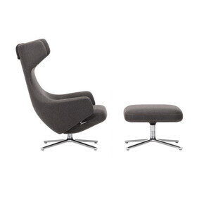 Vitra - Fauteuil & repose pied Grand Repos étoffe