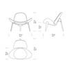 Carl Hansen - Carl Hansen CH07 Shell Chair -Fauteuil lounge - dessin au trait