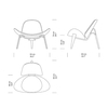 Carl Hansen - Carl Hansen CH07 Shell Chair Lounge Chair - line drawing