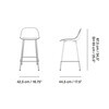 Muuto - Fiber Bar Stool With Backrest 65cm - line drawing