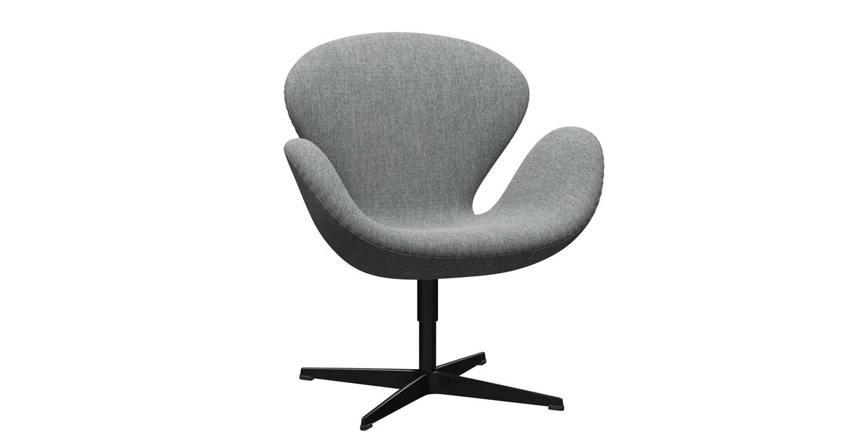Fritz Hansen Swan Chair Fabric Black, Swan Chair Leather Replica