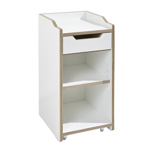 müller möbelwerkstätten - Plane - Conteneur roulant - blanc/34x66x39cm