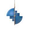 Gubi - Multi-Lite - Suspension laiton - bleu/Ø 36cm/câble or
