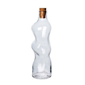Ferm Living - Dimple Bottle with Cork Lid 1.02L