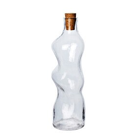 Ferm Living - Dimple karaf met kurkdeksel 1,02l