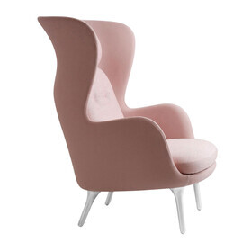 Fritz Hansen - Ro™ JH1 oorfauteuil stof aluminium voeten