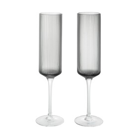 Ferm Living - Ripple champagne fluit set van 2