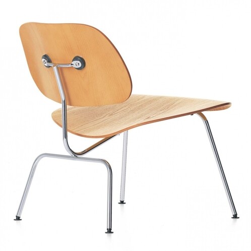 Vitra - LCM - Chaise - frêne naturel/bois/châssis métal chromé