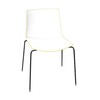 Arper - Catifa 46 0251 Chair Bicoloured Frame Black - white/yellow/seat shell glossy/inside matt/frame black matt V39/new colour