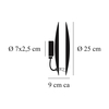 Catellani & Smith - Lederam W LED Wandleuchte Ø25cm - Strichzeichnung