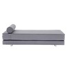 Softline - Lubi Sofa Bed / Day Bed - grey/fabrics felt 620/WxHxD 203x65x82cm/with cold foam mattress/incl. bolster