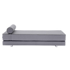 Softline - Lubi - Canapé-lit - gris/feutre 620/LxPxH 203x65x82cm/avec matelas en mousse à froid/incl. bolster