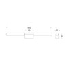 Mawa Design - Linestra 7b Wall Lamp - line drawing