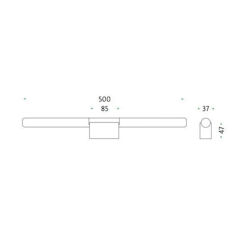 Mawa Design - Linestra 7b Wall Lamp - line drawing