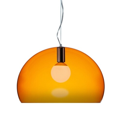 Kartell - FL/Y Pendelleuchte - orange/transparent/Ø52cm