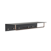 FROST - Unu Wall Coat Rack With 6 Hooks & Bar - black-copper/WxHxD 100x15x30cm
