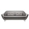 Fritz Hansen - Favn - Sofa 221x93cm - lichtgrijs/stof Divina Melange 120/kussen Remix 123/zitting/rug Hallingdal 130