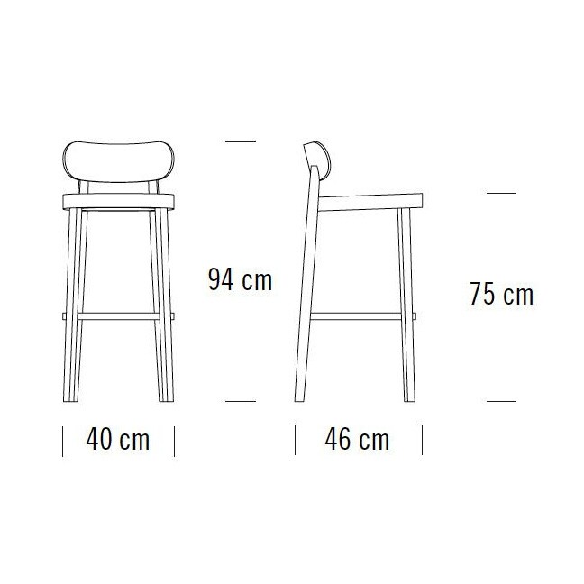 Thonet 118 H Bar Stool With Wickerwork, How Do I Know If Need Counter Or Bar Stools In Autocad