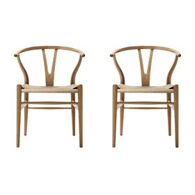 Carl Hansen - Set de 2 chaises CH24 Wishbone structure chêne