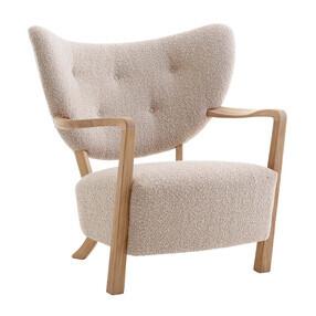 &Tradition - Fauteuil lounge structure chêne Wulff ATD2
