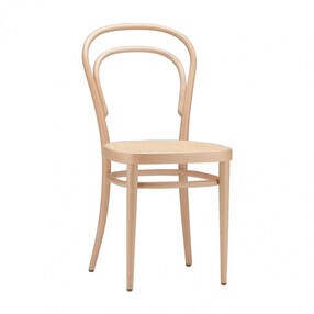 Thonet - 214 Bugholzstuhl mit Rohrgeflecht