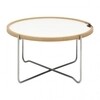 Carl Hansen - Carl Hansen CH417 - Table d'appoint - noir/blanc/chêne/stratifié/support en acier/Ø62cm/H 33cm/plateau amovible côtésement utilisable