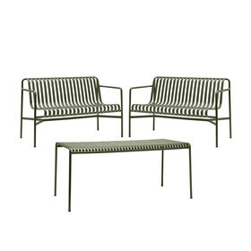HAY - Palissade Garden Set Table + 2 Dining Garden Benches