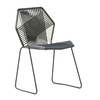 Moroso - Tropicalia - Chaise - naturel/capuchons antidérapant PVC/structure acier inoxydable/54x81x56cm