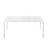 Kristalia - Sushi Pure White Tisch ausziehbar - pure white weiß/Gestell weiß/Laminat/B: 90cm/2 Ausziehplatten inkl./L: 150-187-224cm