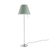 Luceplan - Costanza Terra Floor Lamp Fix/On-Off - comfort green/brushed/frame aluminium/foot 18cmx18cm
