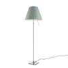 Luceplan - Costanza Terra Floor Lamp Fix/On-Off - comfort green/brushed/frame aluminium/foot 18cmx18cm